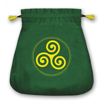Bild på Tarotpåse: keltisk triskele (sammet)