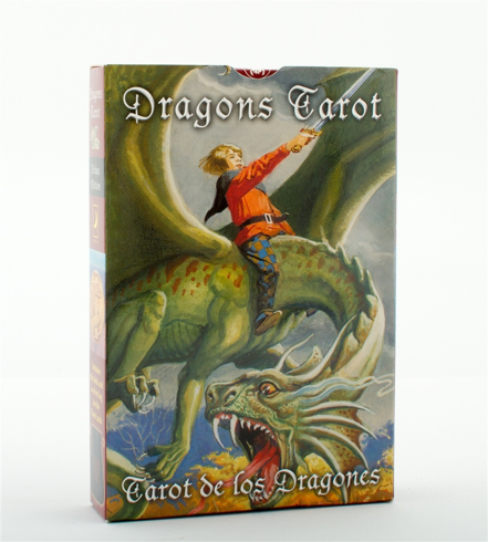 Bild på Dragons Tarot/Tarot de Los Dragones Cards [With Embroidered Velvet Bag]