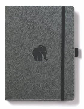 Bild på Dingbats* Wildlife A5+ Grey Elephant Notebook - Graph