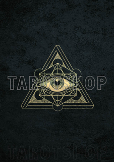 Bild på Allseeing Eye with Sacred Geometry (21x30 cm) Black