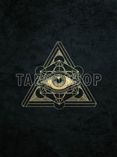 Bild på Allseeing Eye with Sacred Geometry (30x40 cm) Black