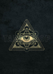 Bild på Symbols Black Allseeing Eye with Sacred Geometry