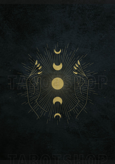 Bild på Moon Phases in our Hands (70x100 cm) Black