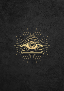 Bild på Symbols Black Allseeing Eye