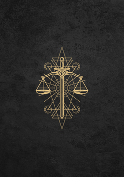 Bild på Symbols Black Balance and Justice