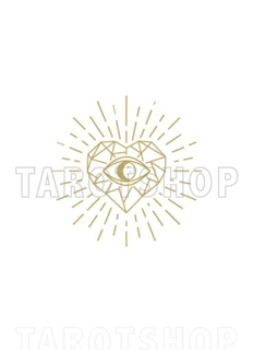 Bild på Allseeing Eye in heart (13x18 cm) White