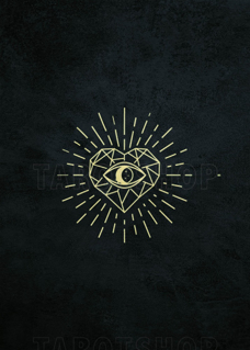 Bild på Allseeing Eye in heart (50x70 cm) Black