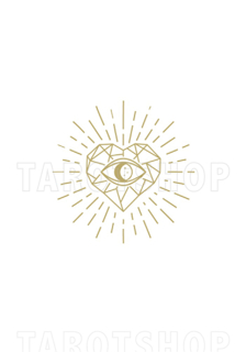 Bild på Allseeing Eye in heart (70x100 cm) White