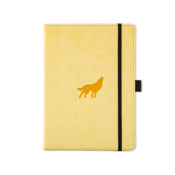 Bild på Dingbats* Wildlife A5+ Cream Wolf Notebook - Graph