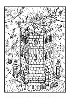 Bild på Engraved The Tower (21x30 cm)