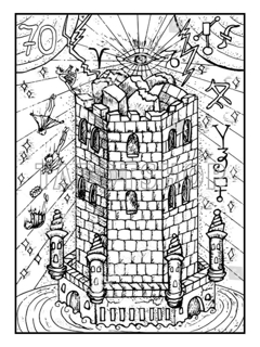 Bild på Engraved The Tower (30x40 cm)