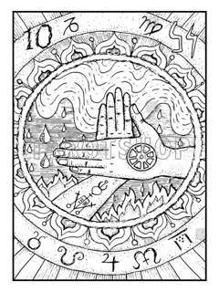 Bild på Engraved Wheel of Fortune (30x40 cm)
