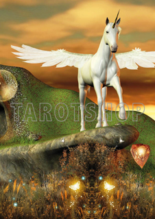 Bild på Magic Unicorn with Wings (21x30 cm)