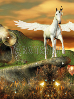 Bild på Magic Unicorn with Wings (30x40 cm)