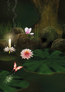 Bild på Magic Water Lily (50x70 cm)