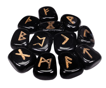 Bild på Kristallrunor: svart agat