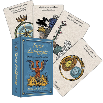 Bild på Tarot Emblemata: Decoding Magical Symbolism (83 Full-Color Cards and 176-Page Guidebook)