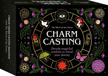 Bild på Charm Casting: Decode magickal symbols to reveal your destiny - Includes: casting board, 24 card charms, guidebook and bag